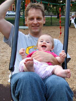 swinging with dad