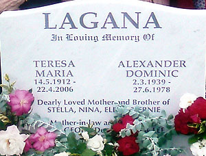 Maria Lagana Headstone