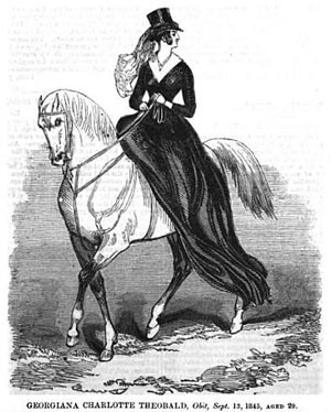 Georgiana Norcott upon her horse